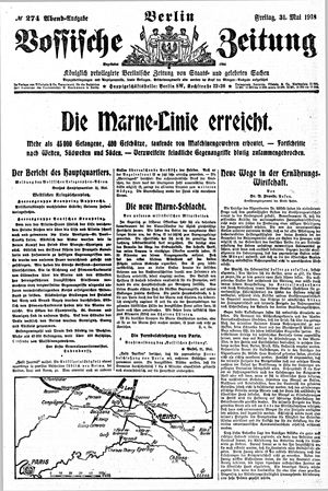 Vossische Zeitung vom 31.05.1918