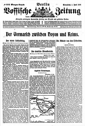 Vossische Zeitung on Jun 1, 1918