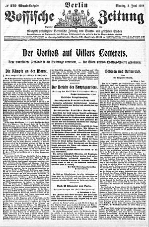 Vossische Zeitung vom 03.06.1918