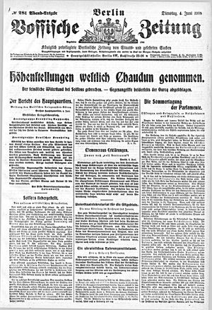 Vossische Zeitung vom 04.06.1918