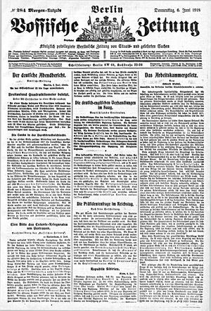 Vossische Zeitung vom 06.06.1918