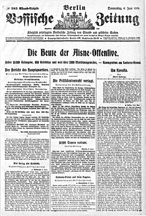 Vossische Zeitung vom 06.06.1918