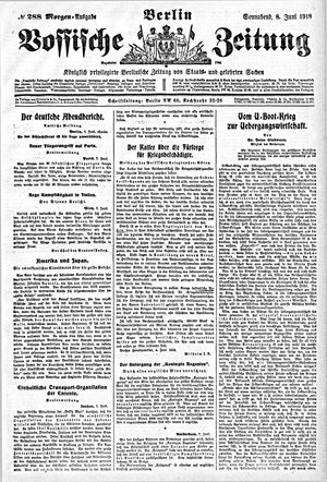 Vossische Zeitung vom 08.06.1918