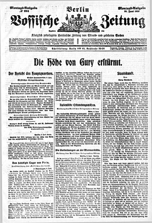 Vossische Zeitung vom 10.06.1918