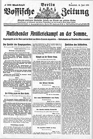 Vossische Zeitung vom 15.06.1918