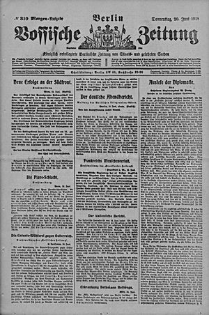 Vossische Zeitung vom 20.06.1918
