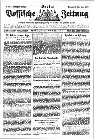 Vossische Zeitung vom 22.06.1918
