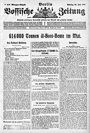 Vossische Zeitung vom 23.06.1918