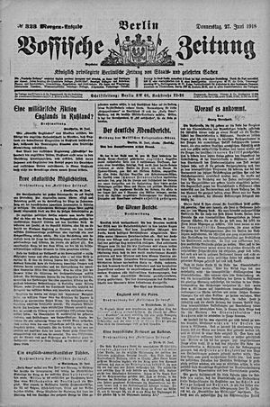 Vossische Zeitung vom 27.06.1918