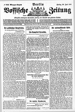 Vossische Zeitung vom 28.06.1918