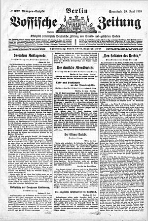 Vossische Zeitung vom 29.06.1918
