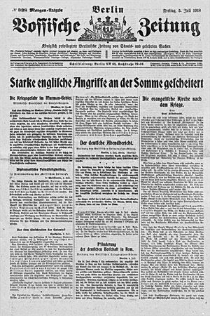 Vossische Zeitung on Jul 5, 1918