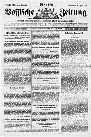 Vossische Zeitung vom 06.07.1918