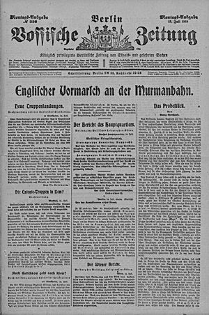 Vossische Zeitung vom 15.07.1918