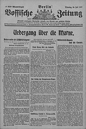 Vossische Zeitung vom 16.07.1918