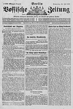 Vossische Zeitung vom 25.07.1918