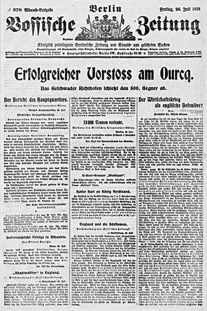 Vossische Zeitung on Jul 26, 1918