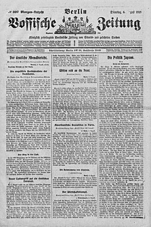Vossische Zeitung vom 06.08.1918
