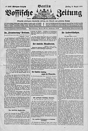 Vossische Zeitung vom 09.08.1918