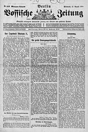 Vossische Zeitung vom 14.08.1918