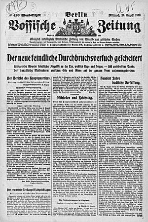 Vossische Zeitung vom 21.08.1918