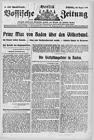 Vossische Zeitung vom 22.08.1918