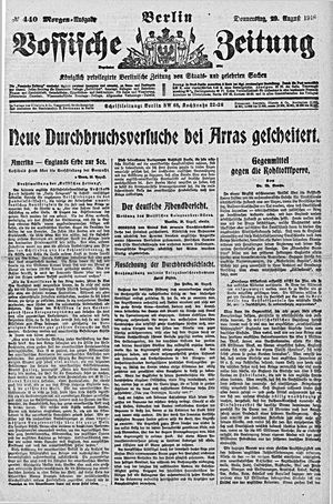 Vossische Zeitung vom 29.08.1918