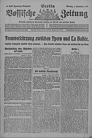 Vossische Zeitung vom 01.09.1918