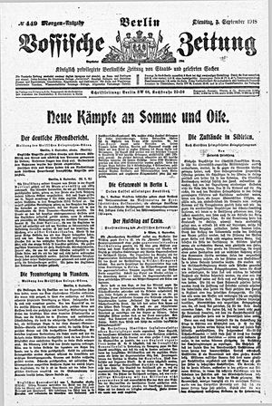 Vossische Zeitung vom 03.09.1918