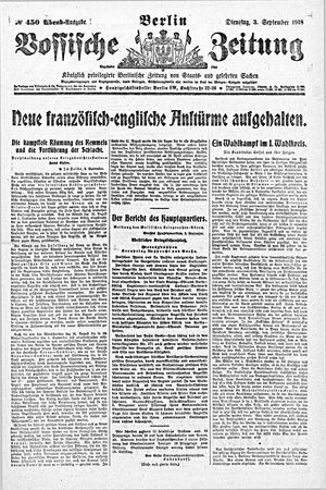 Vossische Zeitung vom 03.09.1918