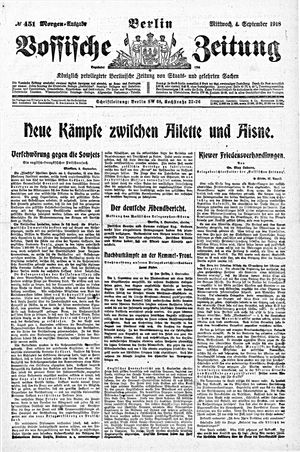 Vossische Zeitung vom 04.09.1918