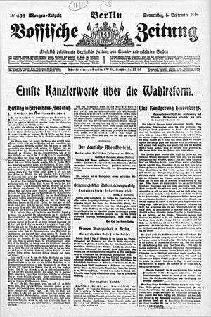 Vossische Zeitung vom 05.09.1918