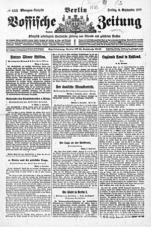 Vossische Zeitung vom 06.09.1918