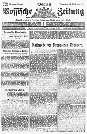 Vossische Zeitung vom 12.09.1918