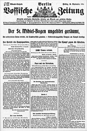 Vossische Zeitung vom 13.09.1918