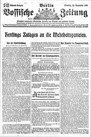 Vossische Zeitung vom 24.09.1918