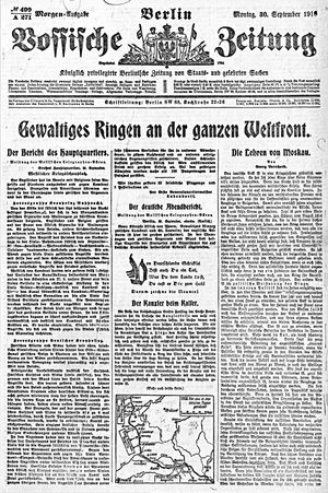 Vossische Zeitung vom 30.09.1918