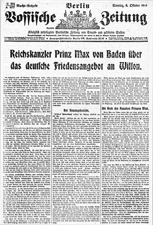Vossische Zeitung vom 06.10.1918