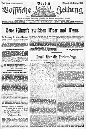 Vossische Zeitung vom 16.10.1918