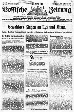 Vossische Zeitung vom 26.10.1918