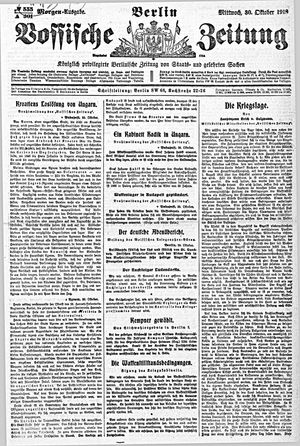 Vossische Zeitung vom 30.10.1918