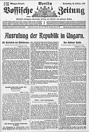 Vossische Zeitung vom 31.10.1918