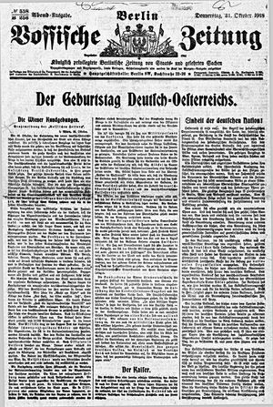Vossische Zeitung vom 31.10.1918