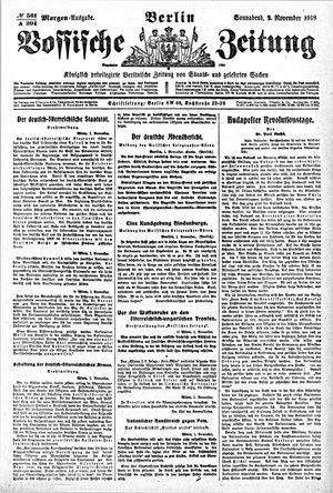 Vossische Zeitung vom 02.11.1918