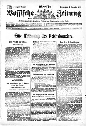 Vossische Zeitung vom 07.11.1918