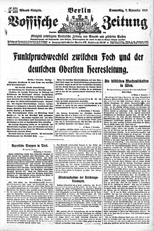 Vossische Zeitung vom 07.11.1918