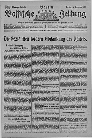 Vossische Zeitung vom 08.11.1918