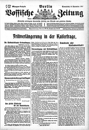 Vossische Zeitung vom 09.11.1918