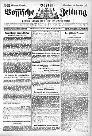 Vossische Zeitung vom 23.11.1918