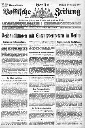 Vossische Zeitung vom 27.11.1918